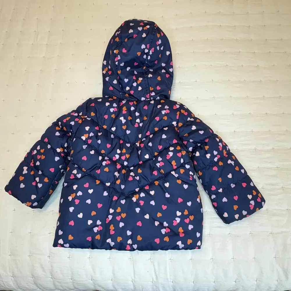 Carter's Hooded Fleece Lined Puffer Coat Girls 18M